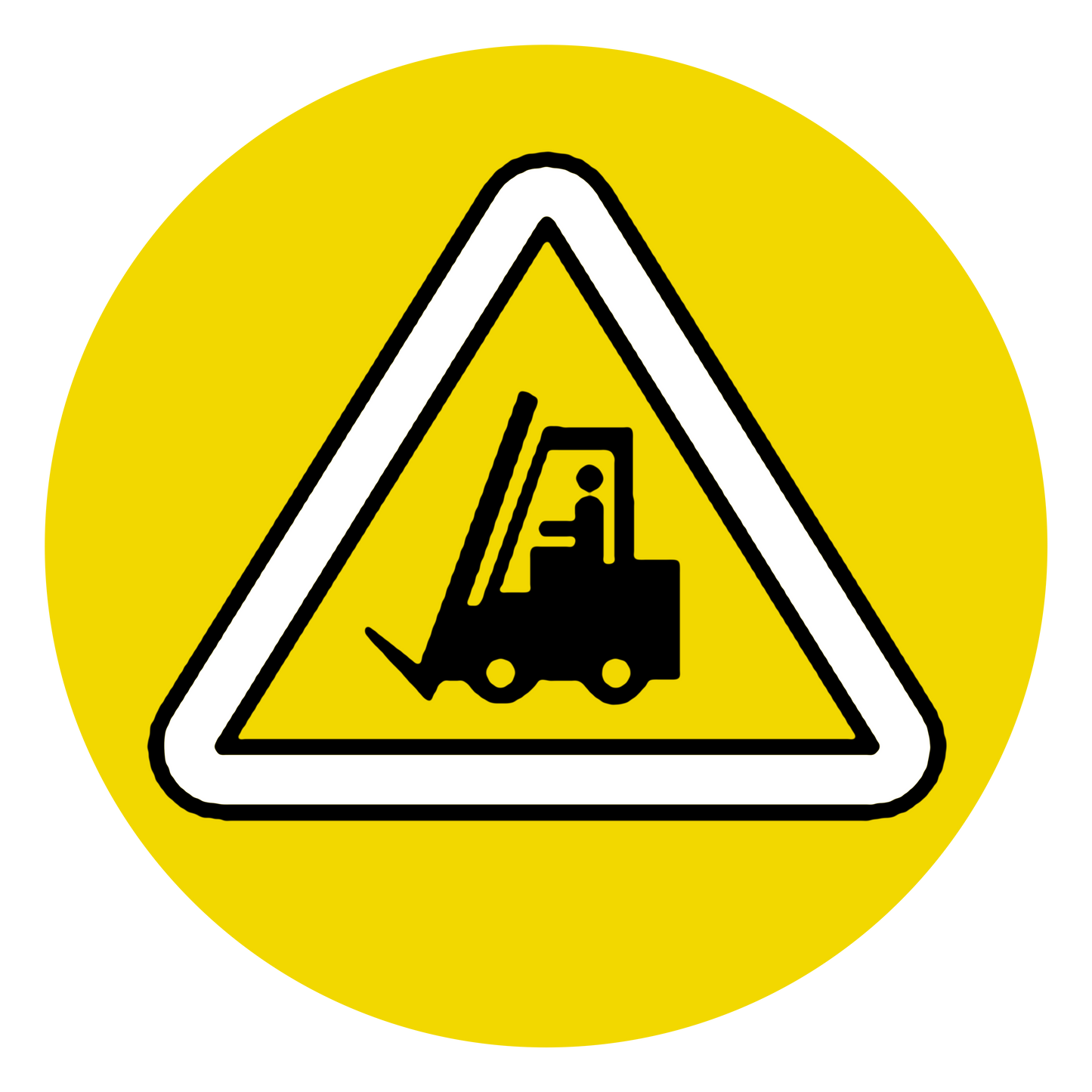 Projector - warning sign “Attention forklifts”